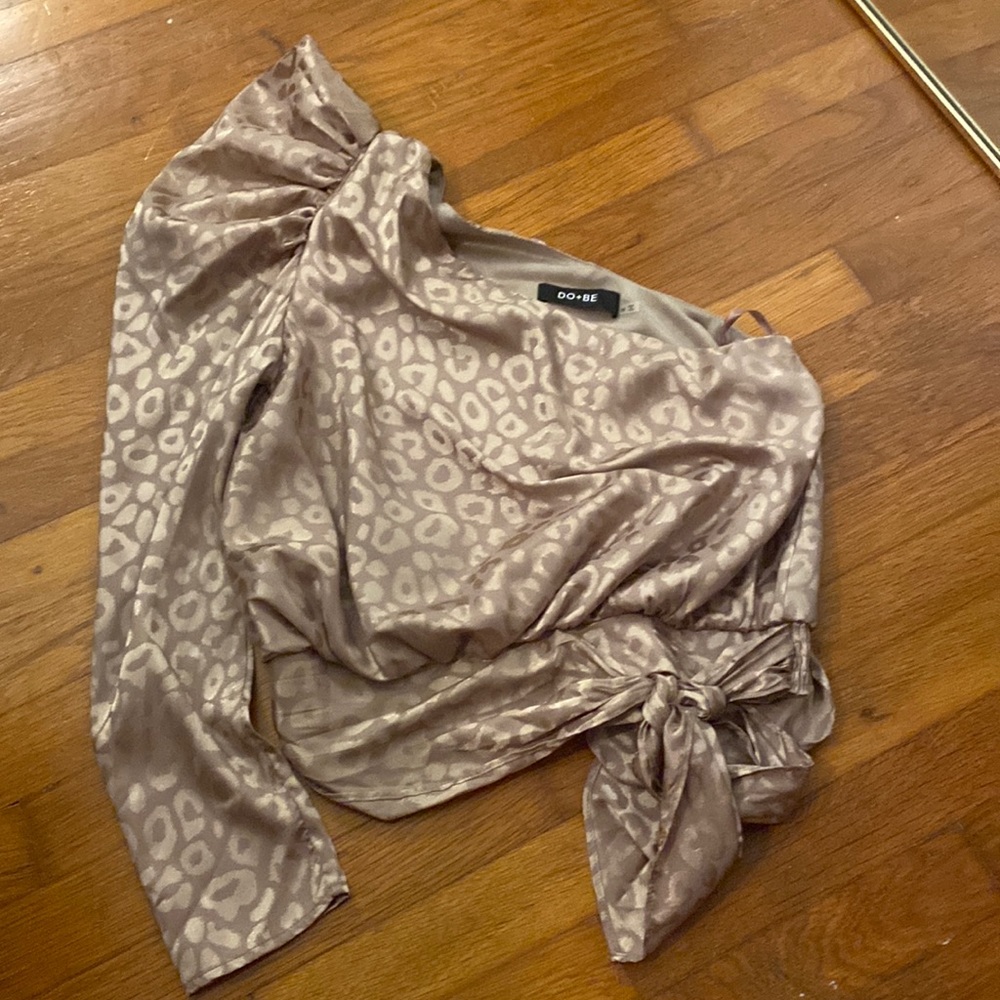 One shoulder cheetah top from Do + Be